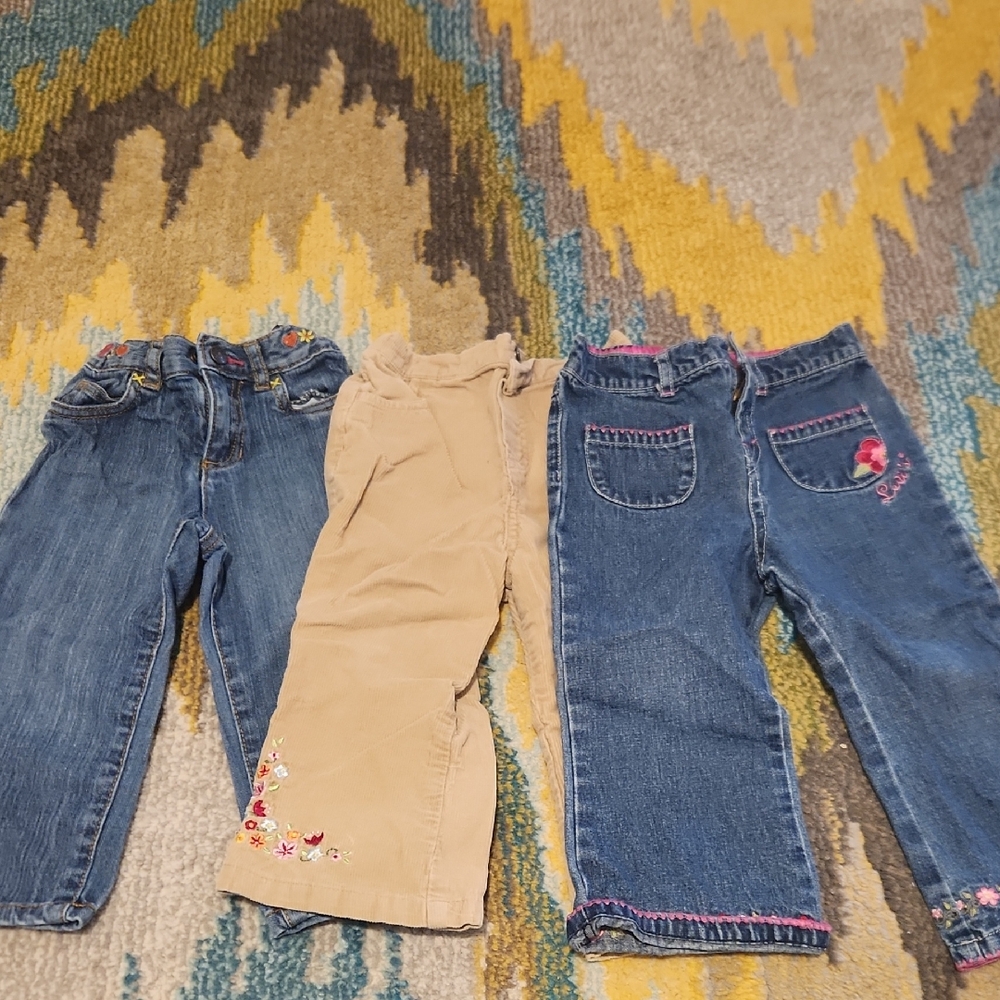 Kids Denim and Khaki Pants Set